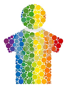 Spectrum Boy Collage Icon of Round Dots photo