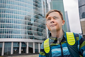 Boy in Moscow City - Moscow International Business Center