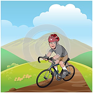 Boy mountain bike