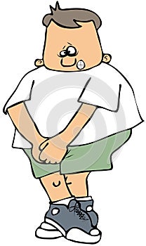 Boy needs to pee
