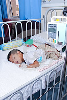 A boy in paediatric ward