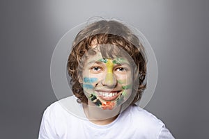 Boy with painted face