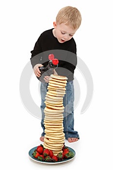 Boy with Pancakes