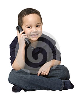 Boy on phone