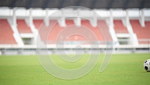 Boy play football in the ground