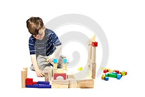 Boy playing with blocks