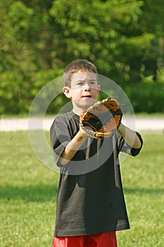 Boy Playing Catch