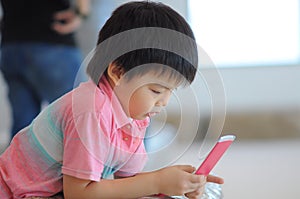 Boy playing game