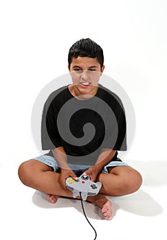 Boy Playing Video Game