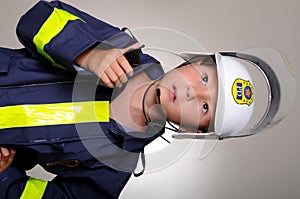 Boy In policeman Costume