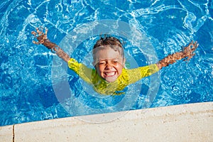 Boy in the pool