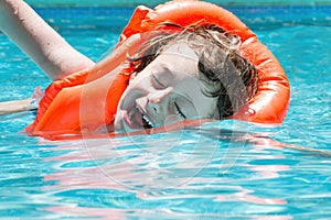 Boy in the pool