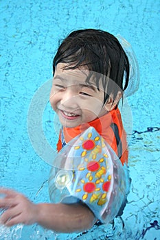 Boy in the pool