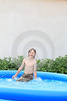 Boy in pool