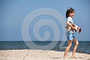 Boy with puppy