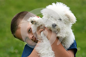 Boy and Puppy