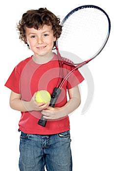 Boy with racket