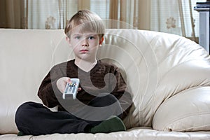 Boy with remote control