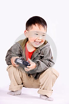 Boy with remote controller