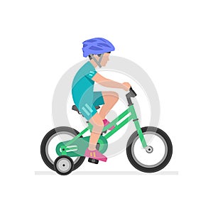 Boy riding bike