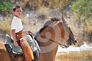 Boy Riding Horse