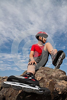 Boy in the rollerblades