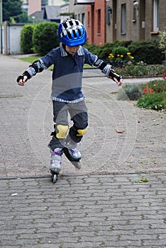 Boy with rollerblades