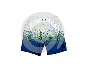Boy's bathing shorts on a white isolated background