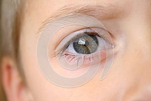 Boy's eye close-up