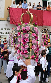 Boys Procession. The Trays Festival. Festa dos Tabuleiros, Tomar. photo