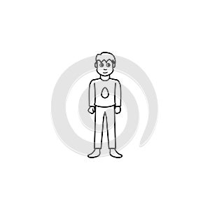 boy's second childhood period icon. Element of generation icon for mobile concept and web apps. Thin line icon for website desig