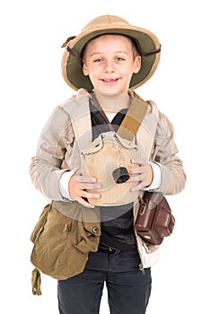 Boy in safari costume