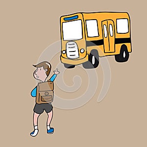 Boy school bus