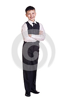 Boy in school uniform