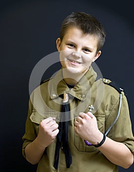 Boy scout fighter photo