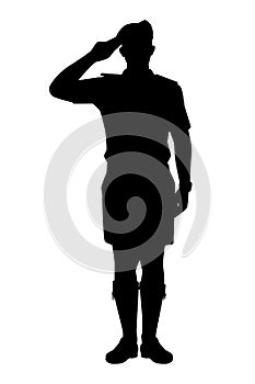 Boy scout silhouette vector