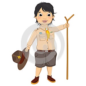 Boy Scout Vector Illustration