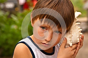 Boy with a shell