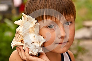 Boy with a shell