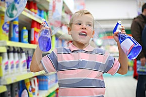 Boy in shop