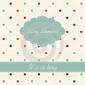 Boy shower invitation card template.