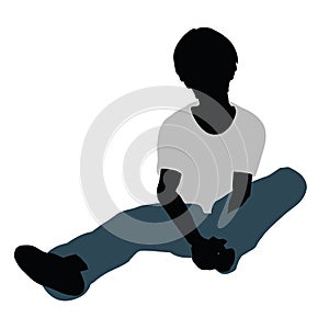 boy silhouette in Happy Talk Pose