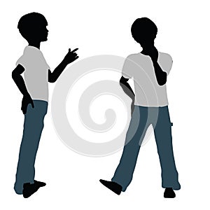 boy silhouette in Happy Talk Pose