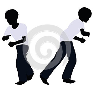 boy silhouette in Pulling Pose