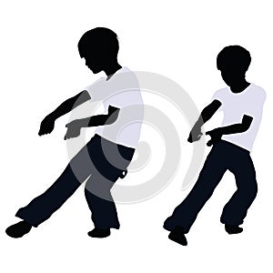 boy silhouette in Pulling Pose