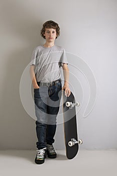 Boy with skateboard