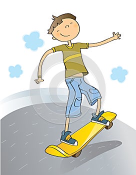 Boy with skateboard