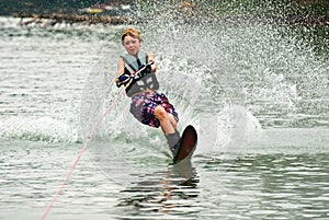 Boy Slalom Skier / Cutting