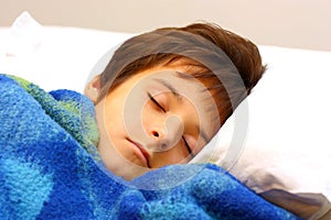 A boy sleeping