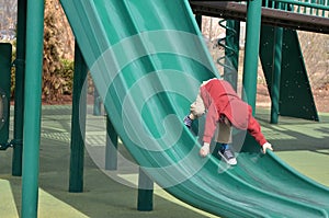 Boy on a slide